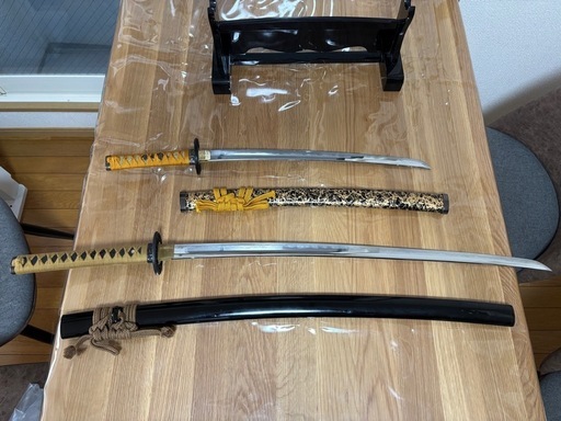 日本刀　模造刀　台付き　2本セット 楽天市場】模造刀 2本セットの通販