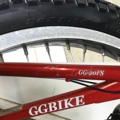 A-39 △ v 岐阜発/ GGBIKE/ BMX/ 自転車/ GG-20FS/ 20インチ/ ジャイロ/ ペグ付き/ 走行確認/ 現状品/ 管04s/ R7.5/9 △の画像