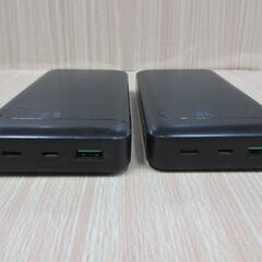 ( M-748 )モバイルバッテリー 15000mAh ２個セット PSEマーク認証 ブラック 黒 中古 動作確認済みの画像