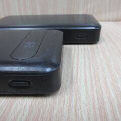( M-748 )モバイルバッテリー 15000mAh ２個セット PSEマーク認証 ブラック 黒 中古 動作確認済みの画像