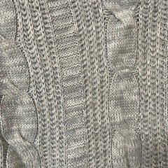Without Meet グレー ケーブル編み タートルネックニット Lサイズの画像