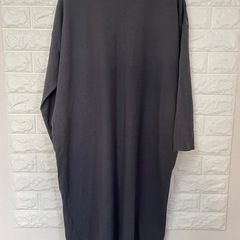 Samansa Mos2 ロングワンピース カットソーワンピース Fサイズ 黒の画像