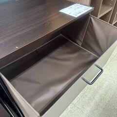 ★リユースのサカイ高崎店★TJ12455  三段棚 ダークブラウン H79.5×D40×W56.5 クリーニング済みの画像