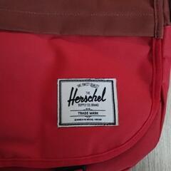 Herschel Supply Co. メッセンジャーレッドバッグ レザーハンドル ラップトップ コンピューター ブリーフケースの画像