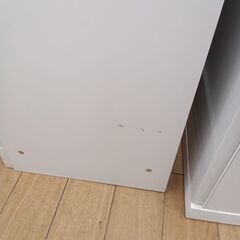 ★リユースのサカイつくば店★TK6100  扉付収納 ホワイト H112×D32×W72 クリーニング済みの画像