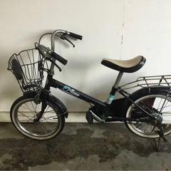 A-41 △ v 岐阜発/ F1-TURBO/ 子供用自転車/ レトロ/ 旧車/ 16インチ/ カゴ変形あり/ タイヤひび割れあり/ 現状品/ R7.5/4 △の画像