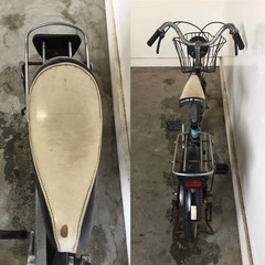 A-41 △ v 岐阜発/ F1-TURBO/ 子供用自転車/ レトロ/ 旧車/ 16インチ/ カゴ変形あり/ タイヤひび割れあり/ 現状品/ R7.5/4 △の画像
