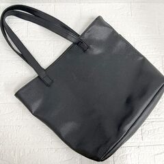 BEAMS ビームス フェイクレザー トートバッグ ジボ革風 ブラック 黒 A4サイズ収納可能 ☆ 札幌市 白石店の画像