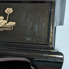 サンメニー　3型香炉  フチ金　木目塗蓮入 黒塗の画像