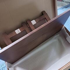 18k　山善(YAMAZEN) 天然木折りたたみデスク(幅80 奥行45)ロータイプ フレッシュブラウン SP-5750H32(FBR) y080804k の画像