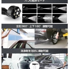 【新品】高圧洗浄機 コードレス 充電式 洗車機 20000mAh マキタ互換 残量表示 の画像