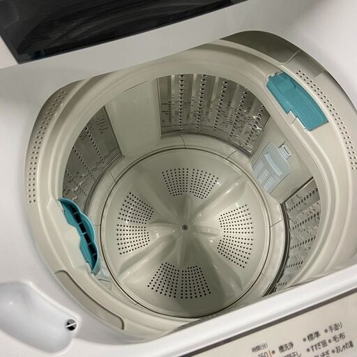 ブラック トップローディング洗濯機 2019年製！お洒落なステンレス調&艶消しブラック ハイアール 全自動