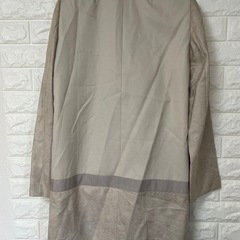 giornea ベージュ トレンチコート ノーカラー 5ボタン 9号サイズの画像