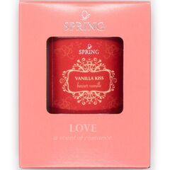 グラスキャンドル イスラエル製 スプリング バニラ キス Spring Glass Candle Vanilla Kiss リラックス プレゼント ギフト インテリア お香 消臭剤 芳香剤の画像