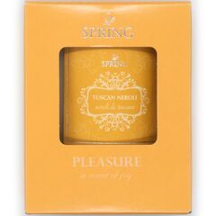 グラスキャンドル イスラエル製 スプリング トスカーナ ネロリ Spring Glass Candle Tuscan Neroli リラックス プレゼント ギフト インテリア お香 消臭剤 芳香剤の画像