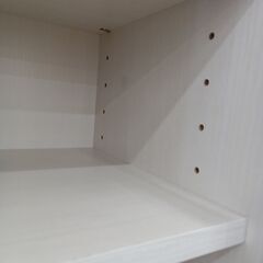 リユースのサカイ栃木店★ジモティ割あり★ 山善 食器棚 ホワイトベージュ W80×D46×H180 クリーニング済み TC10139の画像