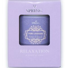 グラスキャンドル イスラエル製 スプリング フェアリー ラベンダー Spring Glass Candle Fairy Lavender リラックス プレゼント ギフト インテリア お香 消臭剤 芳香剤の画像