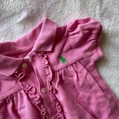 Ralph Lauren ピンクロンパース 60cmの画像