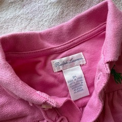 Ralph Lauren ピンクロンパース 60cmの画像