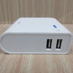 ( M-749 )tamas モバイルバッテリー 5200mA Type-C変換付 TLA16SCAW ACアダプタ式 PSEマーク認証 ホワイト 白 中古 動作確認済みの画像