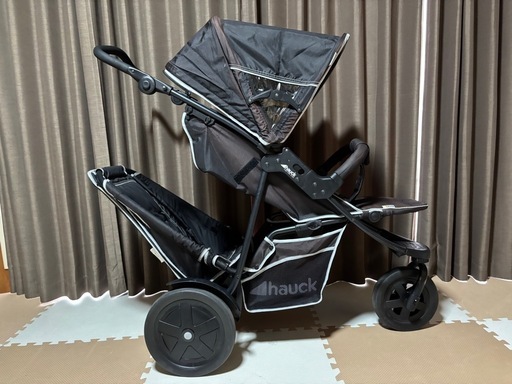 【ハウク・フリーライダー】 多機能 ２人乗りベビーカー