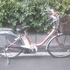 電動26インチ 税別￥31.637- 新基準ヤマハパス　良品４Ah 電動自転車　３ヶ月保証　ピンク808の画像