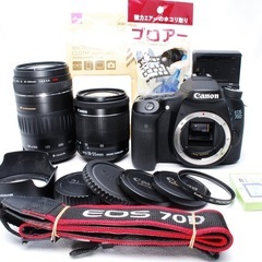 Canon EOS 70D Wレンズセット☆Wi-Fi付き♪楽ちんスマホ転送の画像