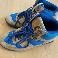 G.T. HAWKINS ジーティーホーキンス トレッキングシューズ スエード×ナイロン ブルー×ベージュ系 ハイカットブーツの画像