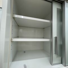 ★リユースのサカイ幸手店★ジモティ割あり★  食器棚 白 W90×D50×H195 クリーニング済み SJ10046の画像