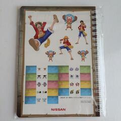 非売品・ワンピース×NISSANコラボ　オリジナルシール付きノートの画像