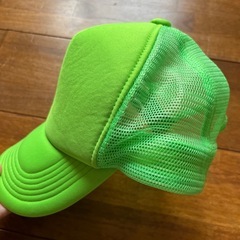 ほぼ未使用　メッシュキャップ　蛍光緑　蛍光グリーン　ライトグリーンの画像