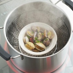 明日まで　日本製お鍋用蒸し器　未使用の画像