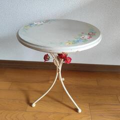 手描薔薇　花台　高さ45センチ　ガーデニング　アイアン木製　の画像