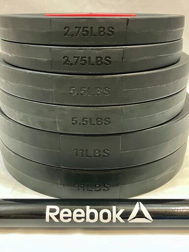Reebok リーボック バーベル ウェイト セット プレート スチール バー