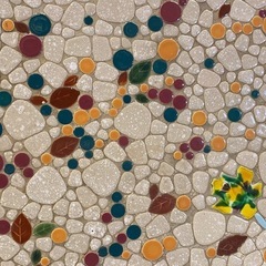 $ 昭和レトロ　当時物　タイル張りストーブ台の画像