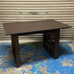 ニトリ 伸長式ダイニングテーブル 幅92-120x奥行75x高さ70cm 25H 北TO1の画像