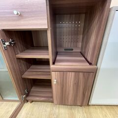 ★リユースのサカイ幸手店★ジモティ割あり★ イーナ レンジ台 ブラウン W60×D40×H89 クリーニング済み SJ10055の画像