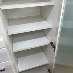 ★リユースのサカイ幸手店★ジモティ割あり★ マルミツ レンジ台 ホワイト W80×D43×H116 クリーニング済み SJ10056の画像
