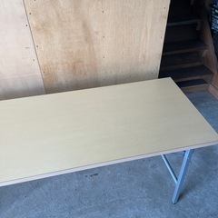 会議机 中古品 長机 折り畳み机 オフィス家具 ウッド調 の画像