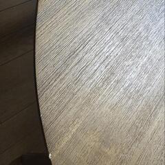 木製折りたたみ丸テーブル 90cmの画像