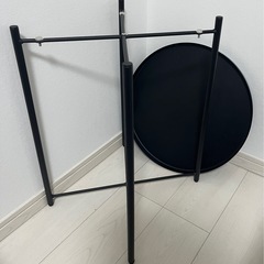 【無料】サイドテーブル 金属製 マット ブラック 韓国風の画像