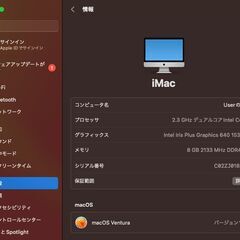 【現状品】iMac（21.5インチ,2017）HDD1TB/8GB〈MMQA2J/A〉④の画像