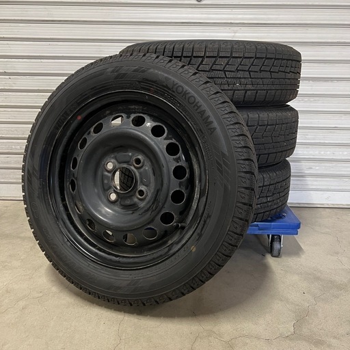 2022年溝深！三菱自動車 純正ホイール付きスタッドレスタイヤ4本セット 165/65R14 残溝8mm程度