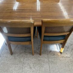 ★リユースのサカイ高崎店★TJ12464  4人掛けダイニングセット 茶 H68.5×D95×W180 クリーニング済みの画像