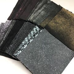 【革はぎれ】　1デシ（10㎝×10㎝）　20枚セット　青・緑系の画像