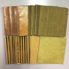 【革はぎれ】　1デシ（10㎝×10㎝）　20枚セット　茶色・黄色系の画像