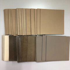 【革はぎれ】　1デシ（10㎝×10㎝）　20枚セット　茶色・黄色系の画像