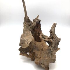 stp-3331　流木インテリア　小さい神様付　幅38cm　ナチュラル　オブジェ　インテリア　置物の画像