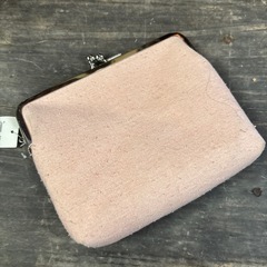 未使用　桜染　がま口　ポーチ 絹100% ピンクの画像
