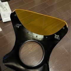 バイク用 ビキニカウル カフェレーサー 汎用 ブラック イエロー スクリーン　エストレアに装着していました。の画像